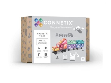Connetix Tiles Pastel Transport sada 50 dílků