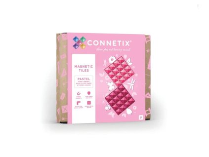 Connetix Tiles Základna Pastel Pink & Berry Base 2 kusy