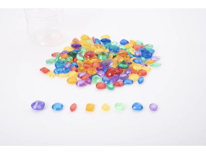 Průsvitné barevné drahokamy