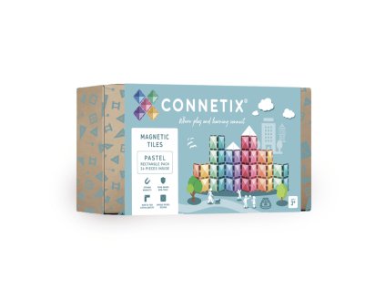 Magnetická stavebnice Connetix Tiles Pastel Rectangle Pack 24 dílků