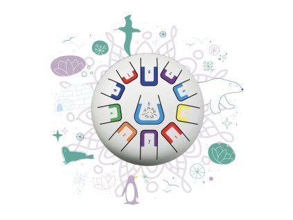 Tambú tongue drum - bílé