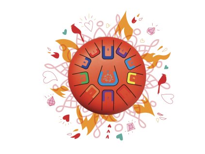 Tambú tongue drum - červené