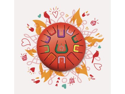 Tambú tongue drum - červené