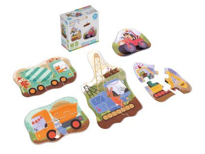 Veliké puzzle Stavební stroje- KukiKuk  KukiKuk