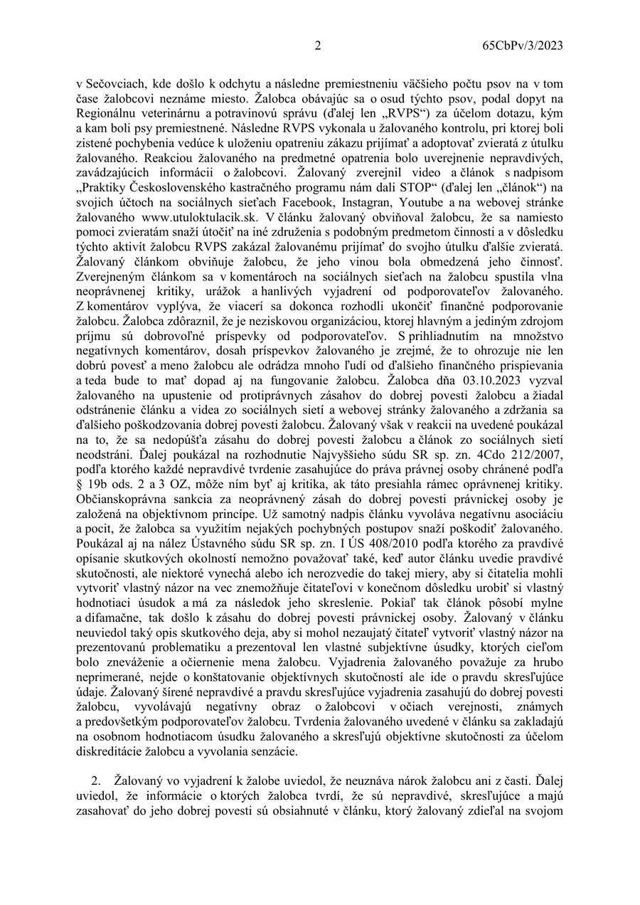 Rozsudok – strana 2