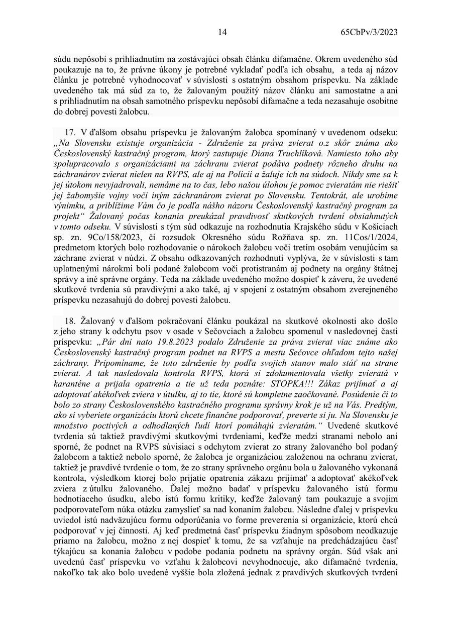 Rozsudok – strana 14