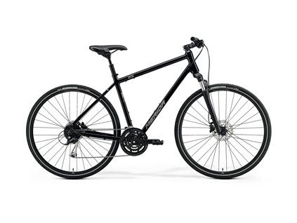 MERIDA CROSSWAY 100 Glossy Black(Matt Silver) (Velikost L)