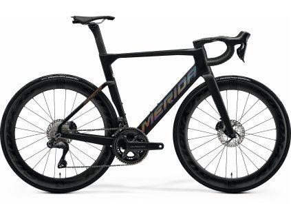 MERIDA REACTO 8000 Silk Black(Glossy Dark Silver) (Velikost M)