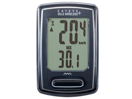 CATEYE Cyklopočítač CAT Velo Wireless + (VT235W)   (černá) (Barva černá)