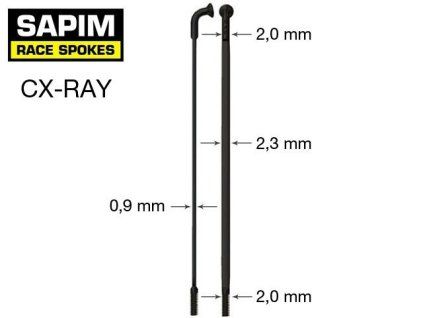 Sapim CX Ray 290 černý