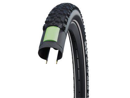 Schwalbe plášť Smart Sam Plus 27.5x2.25 Addix DoubleDefense GrennGuard reflexní pruh