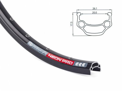 AUTHOR Ráfek ACO Neon Pro 559x20/ 32 disc (černá)