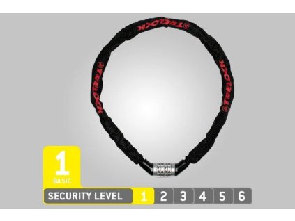 Trelock zámek řetězový BC 115/110/4 Code černý