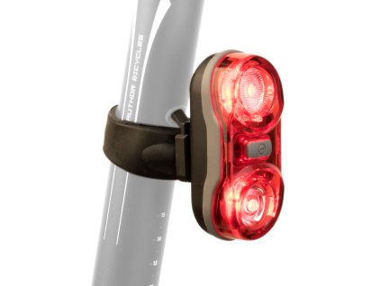 AUTHOR Světlo zad. A-Duplex X7 20 lm  (černá/červené-sklo)