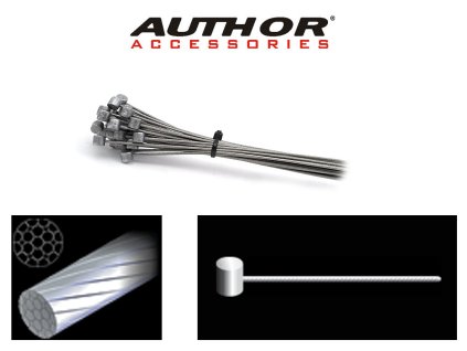 AUTHOR Lanko brzdové ABS-Lb-Mtb 1,5x900mm  (stříbrná)