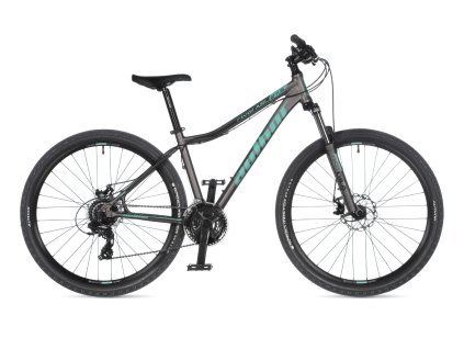 AUTHOR Rival 27,5 ASL 2023-24 16" stříbrná-matná/zelená dámské MTB 27,5"kolo (Velikost 16")