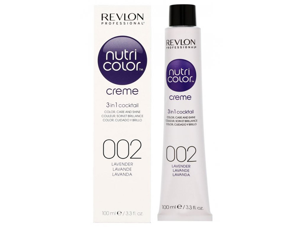 Revlon Professional Nutri Color Creme 002 Lavender - barevná maska na vlasy odstín levandulová 100mlRevlon Professional Nutri Color Creme 002 Lavender - barevná maska na vlasy odstín levandulová 100ml