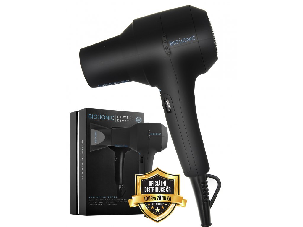 Bio Ionic Power Diva Pro Style Dryer - kompaktní ionizační fén na vlasy