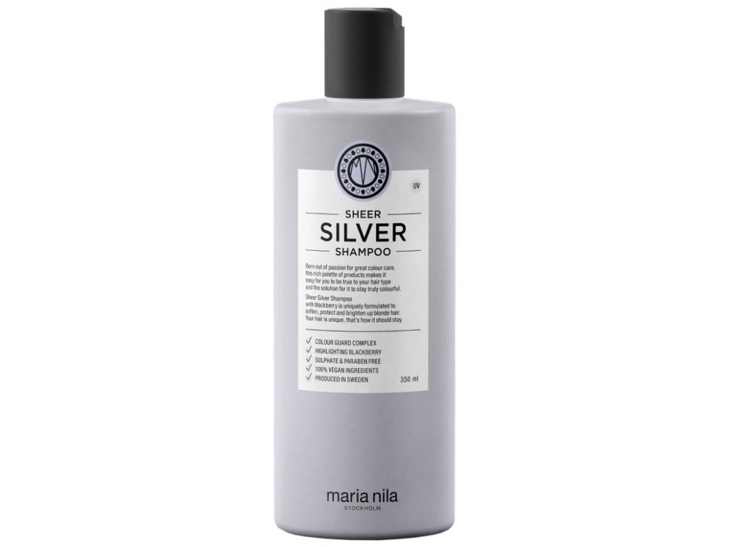 Maria Nila Sheer Silver Shampoo – hydratační šampon na blond, šedé a stříbrné vlasy 350ml