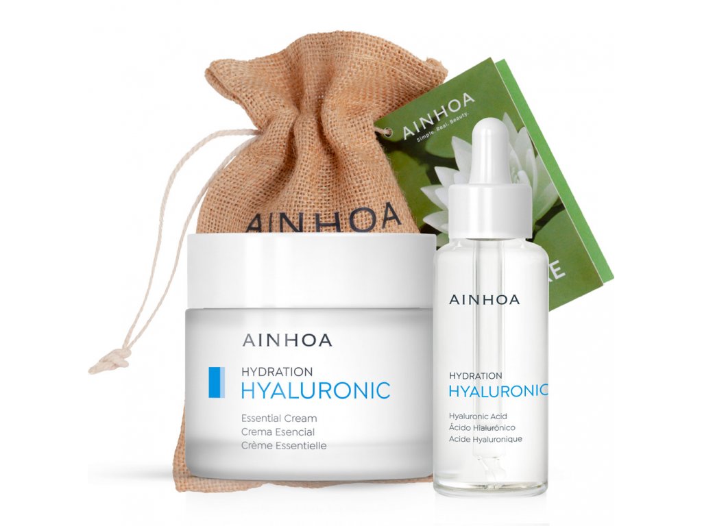 Ainhoa Hyaluronic Set – krém pro normální a smíšenou pleť 50 ml + koncentrát kyseliny hyaluronové 50 ml