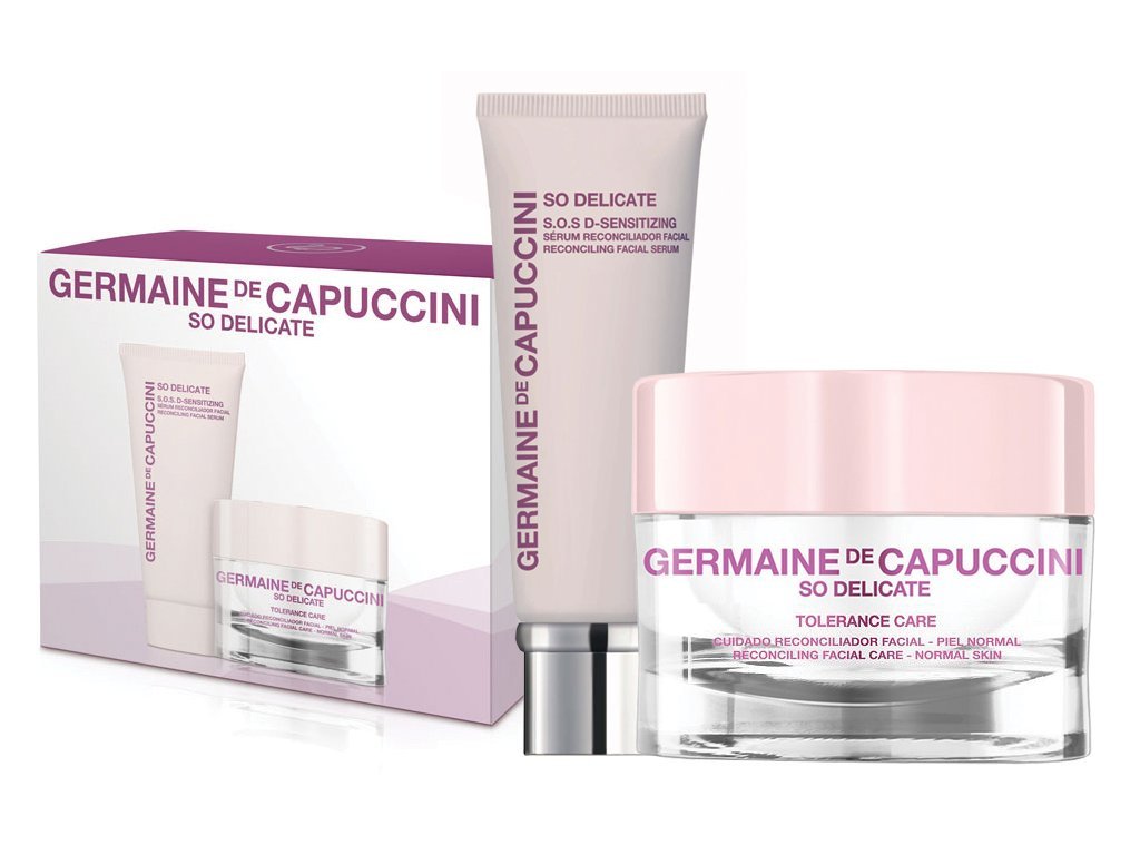 Germaine de Capuccini So Delicate Tolerance Set – pleťový krém pro normální a citlivou pleť 50ml + zklidňující pleťové sérum 30ml