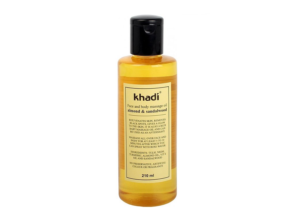 Khadi pleťový a tělový olej Santalové Dřevo & Mandle 210ml