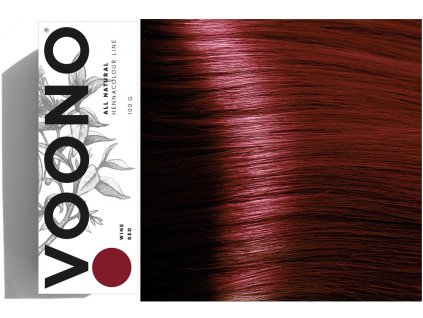 Voono Henna Wine Red - rostlinná barva na vlasy vínově červená 100g