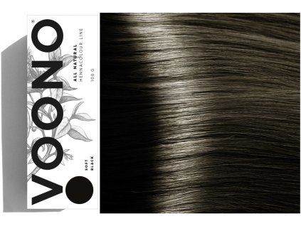 Voono Henna Soft Black - rostlinná barva na vlasy černá 100g