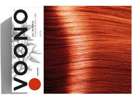 Voono Henna Orange - rostlinná barva na vlasy pro zrzavý odstín 100g