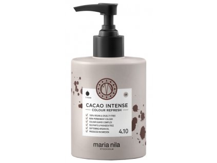Maria Nila Colour Refresh Cacao Intense 4.10 – výživná maska na vlasy s barevnými pigmenty odstín tmavě hnědá 300ml