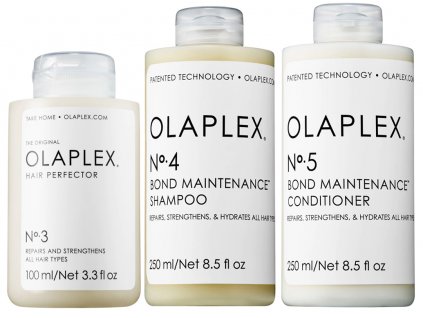 Olaplex Christmas Set - kúra pro domácí péči No.3 100ml + obnovující šampon No.4 250ml + obnovující kondicionér No.5 250ml + Tangle Teezer Wet Detangling Serenity Blue 1ks