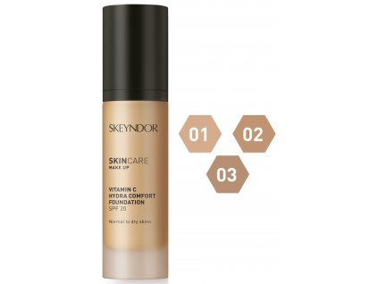 Skeyndor Skincare Makeup Vitamin C Hydra Comfort SPF20 – hydratační make-up pro normální a suchou pleť 30 ml