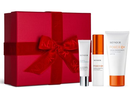 Skeyndor Power C+ Set – krém pro suchou pleť 50 ml + pleťové sérum 30 ml + gel na oční okolí 15 ml