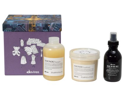 Davines Essential Nounou Box Set - šampon 250 ml + kondicionér 250 ml + mléko na vlasy 135 ml