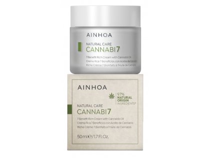 Ainhoa Cannabi7 Rich Cream - krém s konopným olejem pro suchou pleť 50 ml