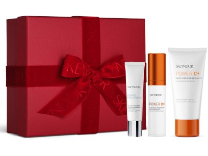 Skeyndor Power C+ Set – emulze pro smíšenou a mastnou pleť 50 ml + pleťové sérum 30 ml + gel na oční okolí 15 ml