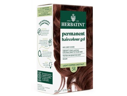 Herbatint - permanentní barva na vlasy světele měděný kaštan 5R