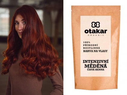 Otakar Organic - přírodní rostlinná barva na vlasy intenzivní měděná / čistá henna