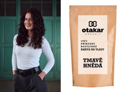 Otakar Organic přírodní rostlinná barva henna na vlasy tmavě hnědá