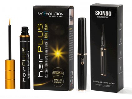 Hairplus Set - růstové sérum pro řasy a obočí 4,5 ml + elektrická kulmička na řasy