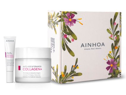 Ainhoa Vegan Collagen+ Set - zpevňující pleťový krém 50 ml + zpevňující oční krém 15 ml
