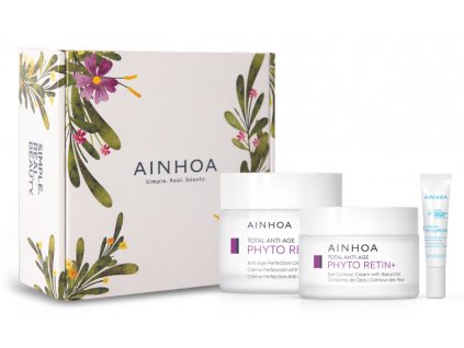 Ainhoa Phyto-Retin Set - pleťový krém proti váskám 50 ml + oční krém proti váskám 15 ml + hydratační pleťové sérum 10 ml dárková sada