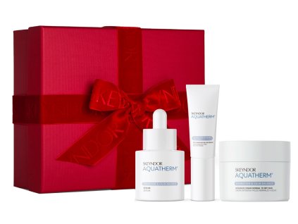 Skeyndor Aquatherm Set - intenzivní krém pro normální až suchou pleť 50 ml + pleťové sérum 30 ml + gelový oční krém 15 ml