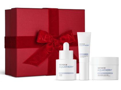 Skeyndor Aquatherm Set - krém pro normální až mastnou pleť 50 ml + pleťové sérum 30 ml + gelový oční krém 15 ml