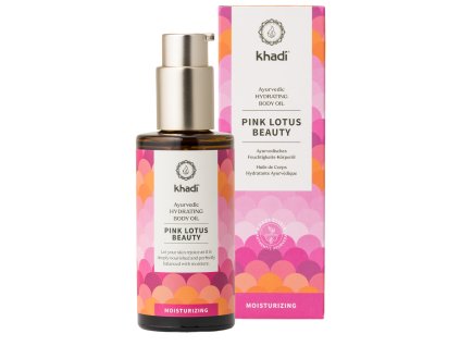 Khadi Hydrating Body Oil Pink Lotus Beauty – přírodní hydratační tělový a pleťový olej 100 ml