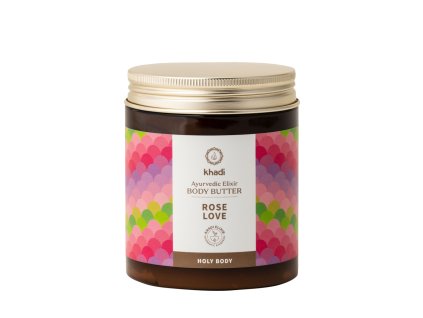 Khadi Body Butter Rose Love - tělové máslo “růže Láska” pro regeneraci a zklidnění 250 ml