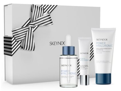 Vánoční sada Skeyndor Power Hyaluronic Set - emulze pro smíšenou pleť 50 ml + hydratační sérum 30 ml + krémový gel na oční okolí 15 ml