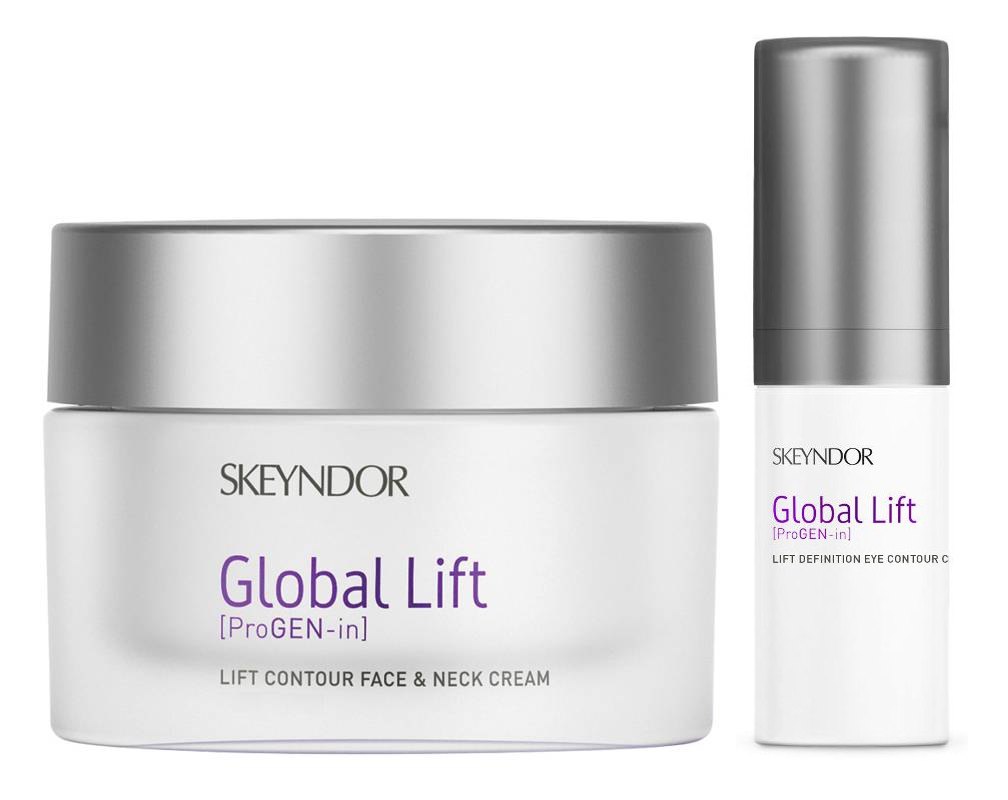 Skeyndor Global Lift liftingový krém pro suchou pleť 50ml + liftingový krém na oční okolí 15ml Dárková sada