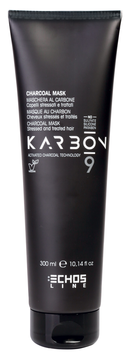 Echosline Karbon 9 - maska na vlasy s aktivním uhlím 300 ml