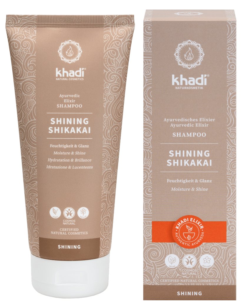 Khadi Elixir Shampoo Shining Shikakai – přírodní šampon pro lesk vlasů 200 ml